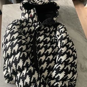 Perfect Moment Houndstooth Polar Flare Down Jacket - Medium